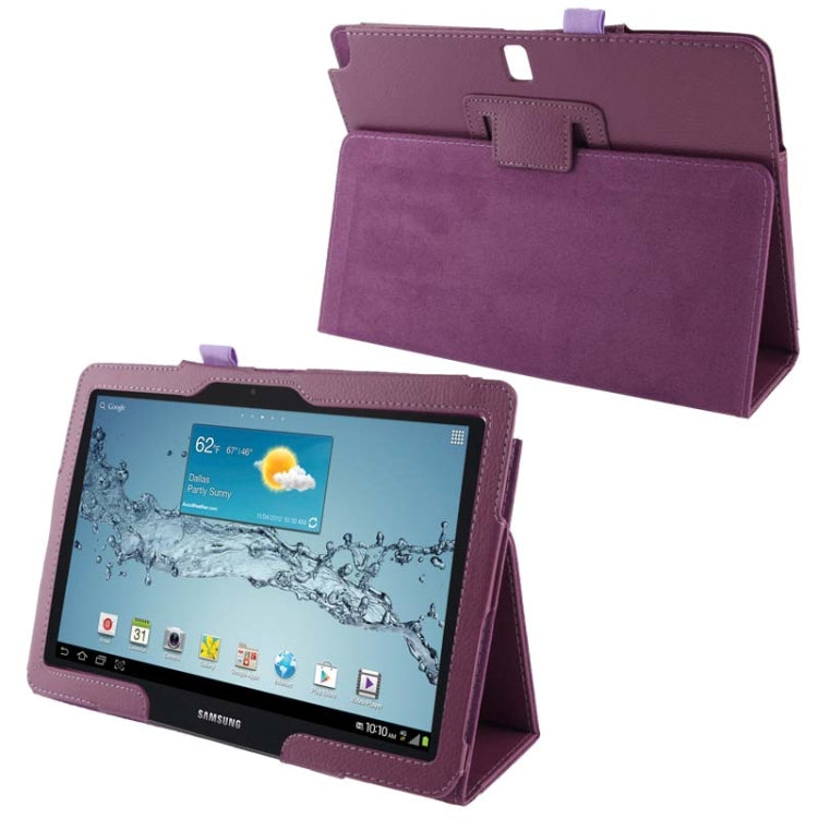 Litchi Texture Leather Case with Holder for Galaxy Note 10.1