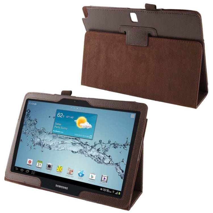 Litchi Texture Leather Case with Holder for Galaxy Note 10.1