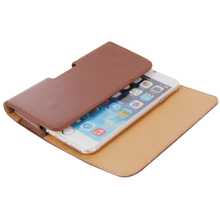 Wallet Style Leather Case with Belt Clip for iPhone 6 & 6S, Galaxy S III / i9300 / S IV / i9500(Coffee)
