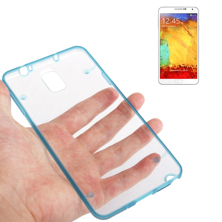 Transparent Plastic + Fluorescent Effect TPU Frame Case for Galaxy Note III / N9000