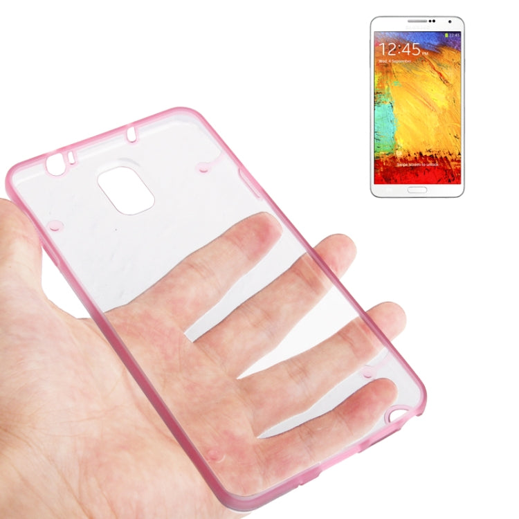 Transparent Plastic + Fluorescent Effect TPU Frame Case for Galaxy Note III / N9000