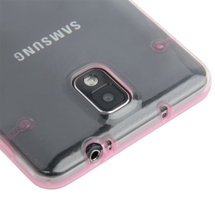 Transparent Plastic + Fluorescent Effect TPU Frame Case for Galaxy Note III / N9000