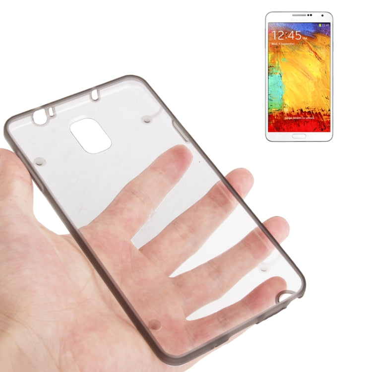 Transparent Plastic + Fluorescent Effect TPU Frame Case for Galaxy Note III / N9000