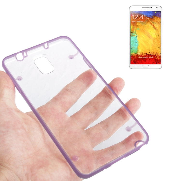 Transparent Plastic + Fluorescent Effect TPU Frame Case for Galaxy Note III / N9000