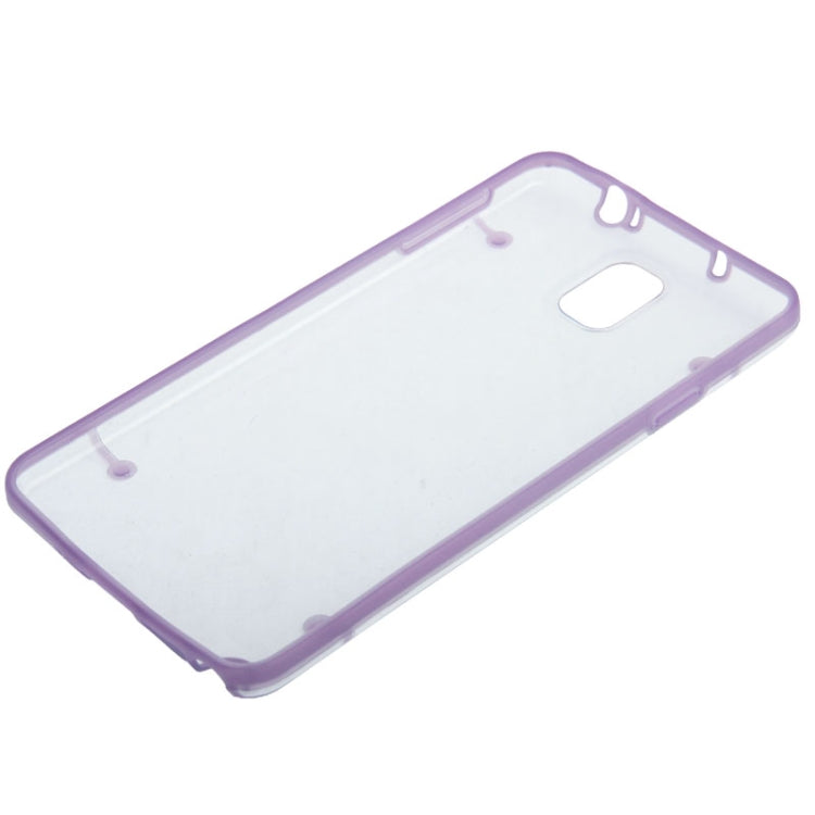 Transparent Plastic + Fluorescent Effect TPU Frame Case for Galaxy Note III / N9000