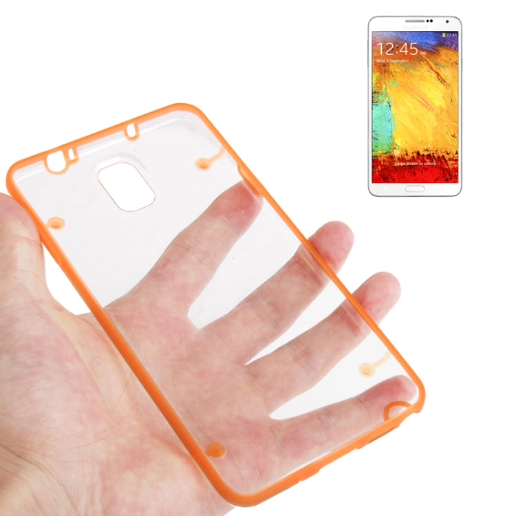 Transparent Plastic + Fluorescent Effect TPU Frame Case for Galaxy Note III / N9000