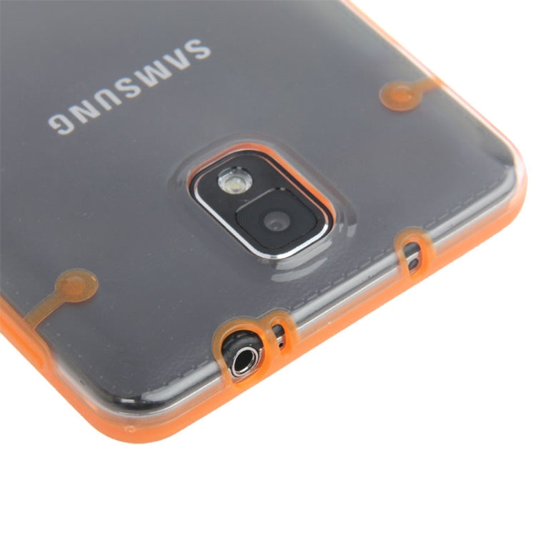 Transparent Plastic + Fluorescent Effect TPU Frame Case for Galaxy Note III / N9000