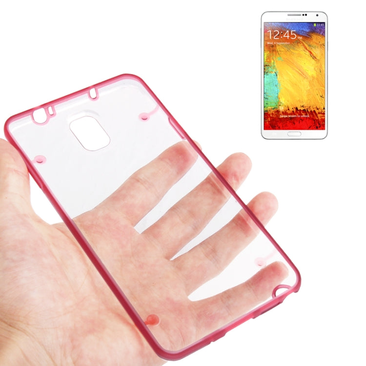 Transparent Plastic + Fluorescent Effect TPU Frame Case for Galaxy Note III / N9000