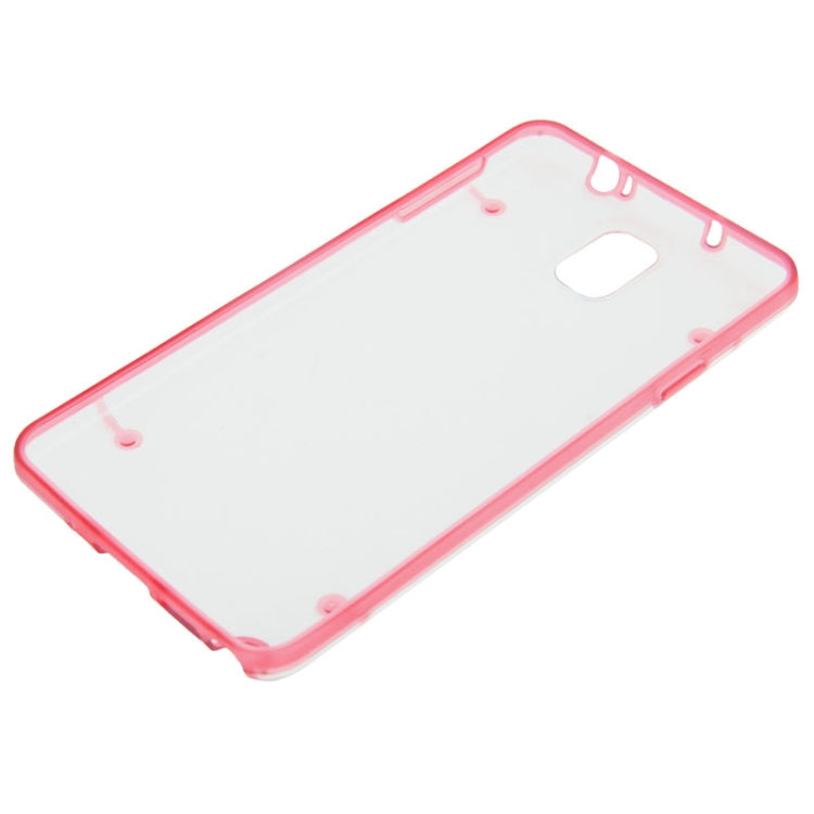 Transparent Plastic + Fluorescent Effect TPU Frame Case for Galaxy Note III / N9000