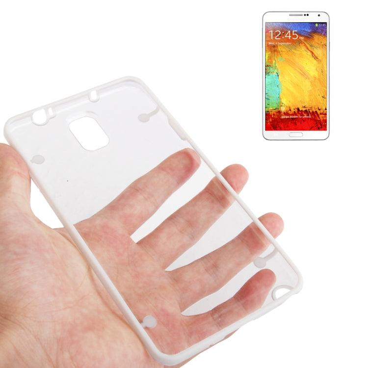 Transparent Plastic + Fluorescent Effect TPU Frame Case for Galaxy Note III / N9000