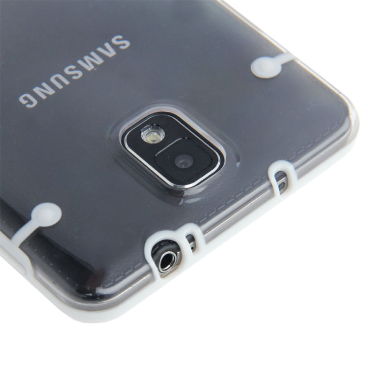 Transparent Plastic + Fluorescent Effect TPU Frame Case for Galaxy Note III / N9000