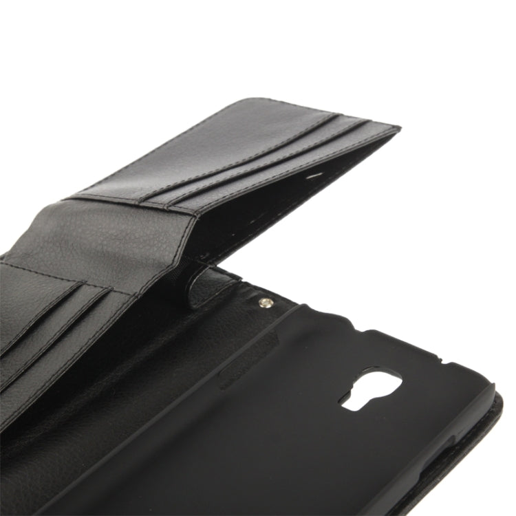 Litchi Texture Leather Case with Wallet & Lanyard for Galaxy Galaxy S IV mini / i9190(Black)