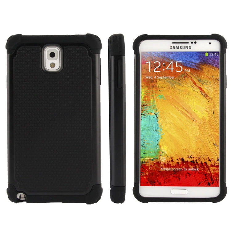 Honeycomb Texture Plastic + Silicone Combination Case for Galaxy Note III / N9000
