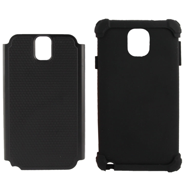 Honeycomb Texture Plastic + Silicone Combination Case for Galaxy Note III / N9000