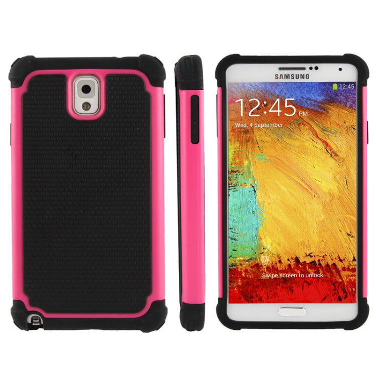 Honeycomb Texture Plastic + Silicone Combination Case for Galaxy Note III / N9000