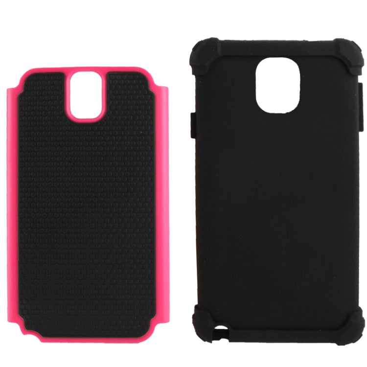 Honeycomb Texture Plastic + Silicone Combination Case for Galaxy Note III / N9000
