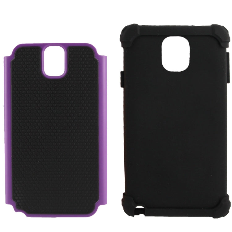Honeycomb Texture Plastic + Silicone Combination Case for Galaxy Note III / N9000