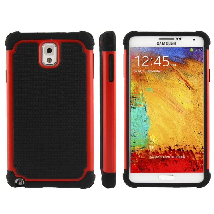 Honeycomb Texture Plastic + Silicone Combination Case for Galaxy Note III / N9000