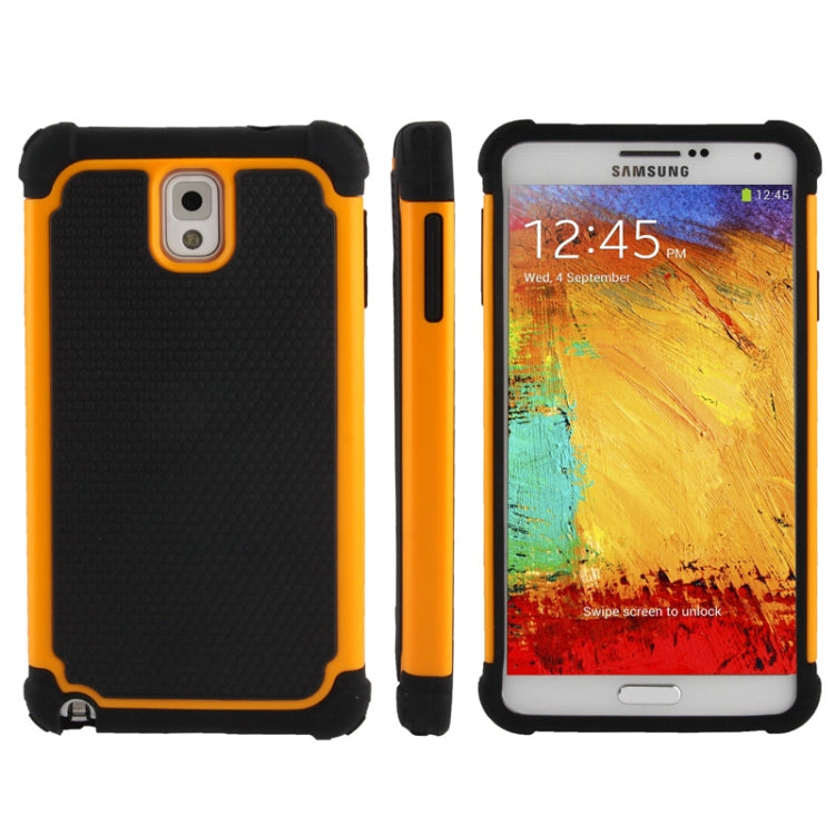 Honeycomb Texture Plastic + Silicone Combination Case for Galaxy Note III / N9000