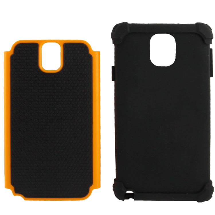 Honeycomb Texture Plastic + Silicone Combination Case for Galaxy Note III / N9000