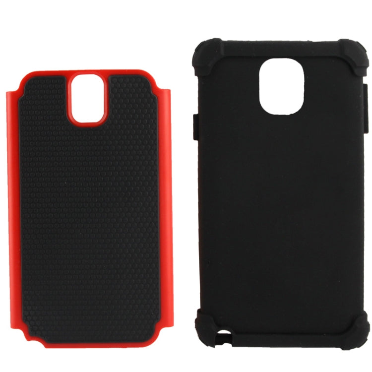Honeycomb Texture Plastic + Silicone Combination Case for Galaxy Note III / N9000