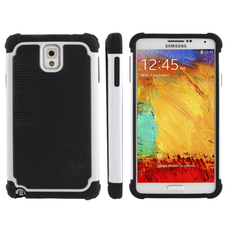 Honeycomb Texture Plastic + Silicone Combination Case for Galaxy Note III / N9000