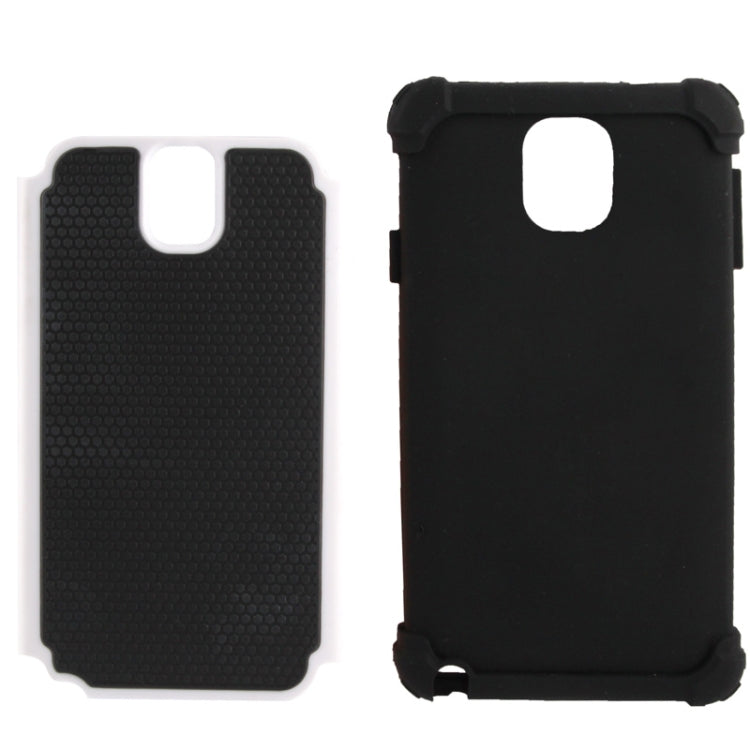 Honeycomb Texture Plastic + Silicone Combination Case for Galaxy Note III / N9000