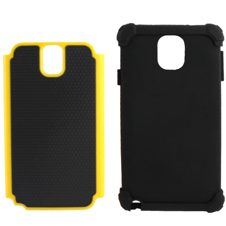 Honeycomb Texture Plastic + Silicone Combination Case for Galaxy Note III / N9000