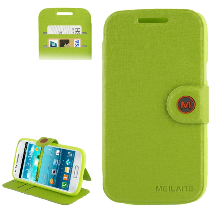 Oracle Texture Magnetic Buckle Leather Case with Credit Card Slots & Holder for Galaxy Core / i8262