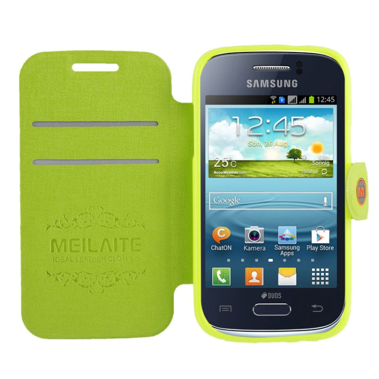 Oracle Texture Magnetic Buckle Leather Case with Credit Card Slots & Holder for Galaxy Core / i8262