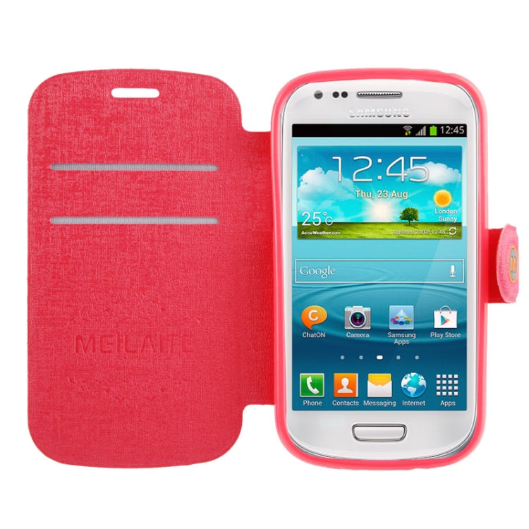 Oracle Texture Magnetic Buckle Leather Case with Credit Card Slots & Holder for Galaxy Core / i8262