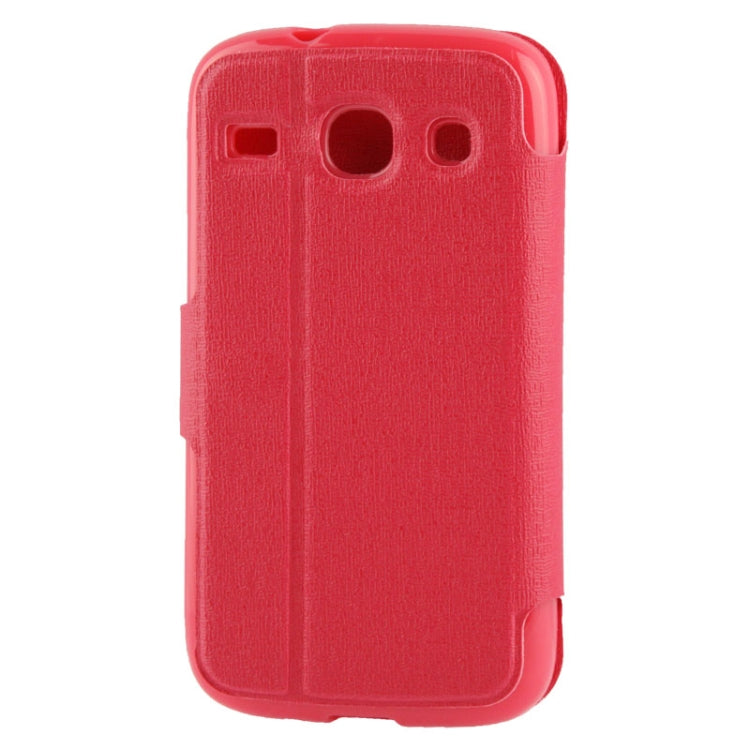 Oracle Texture Magnetic Buckle Leather Case with Credit Card Slots & Holder for Galaxy Core / i8262
