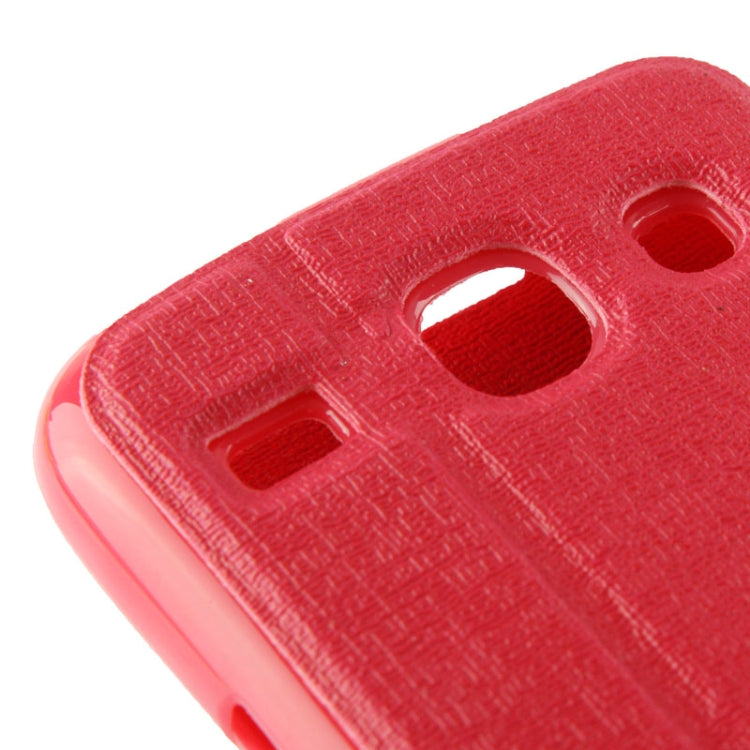 Oracle Texture Magnetic Buckle Leather Case with Credit Card Slots & Holder for Galaxy Core / i8262