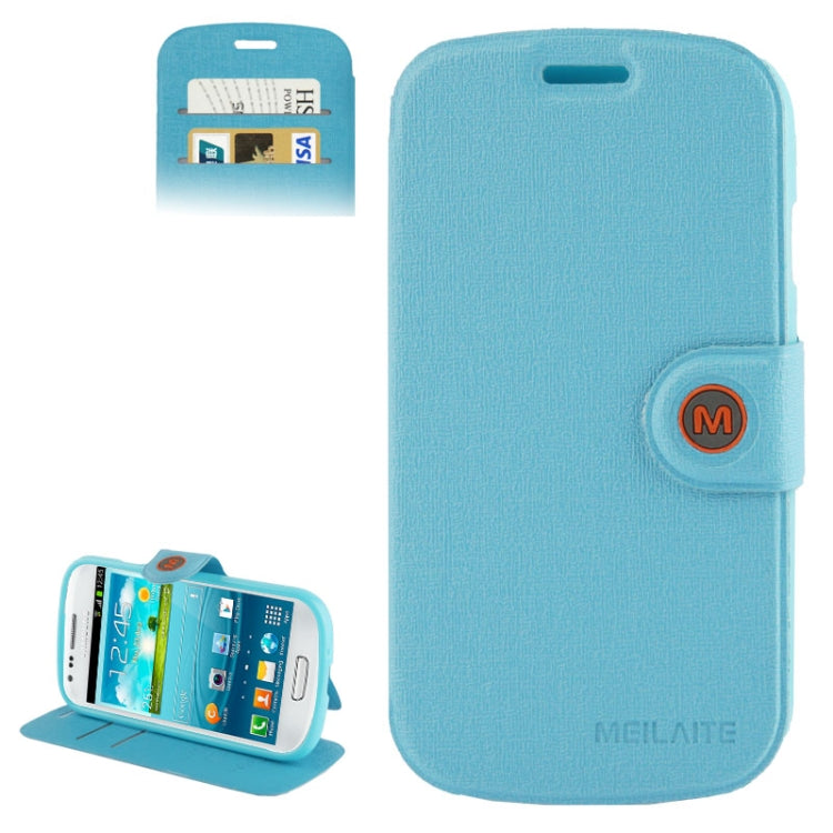 Oracle Texture Magnetic Buckle Leather Case with Credit Card Slots & Holder for Galaxy Express / i8730