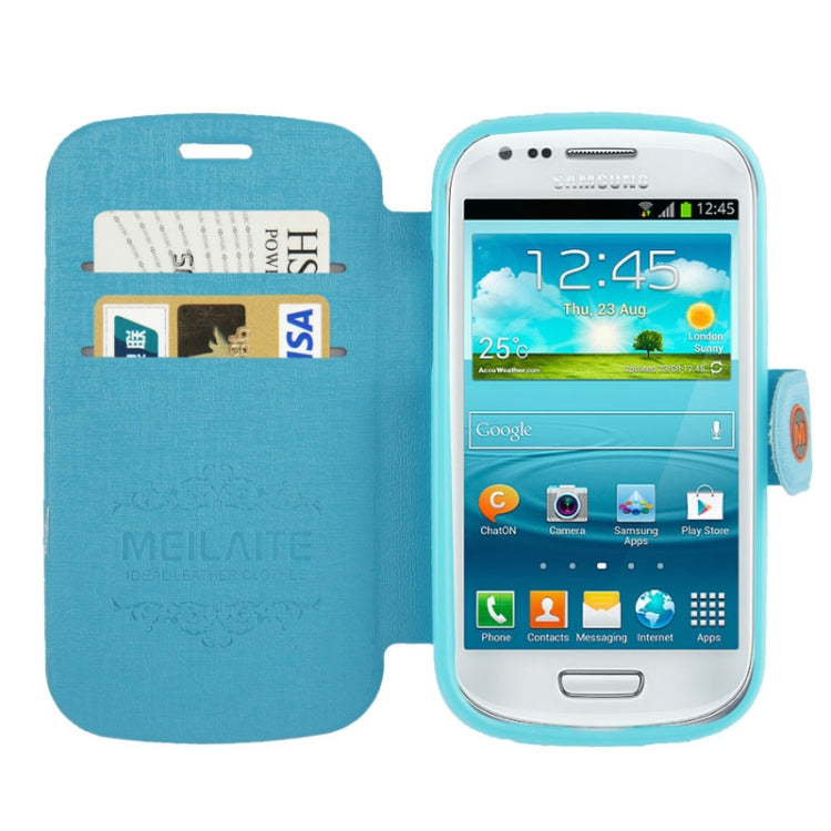Oracle Texture Magnetic Buckle Leather Case with Credit Card Slots & Holder for Galaxy Express / i8730