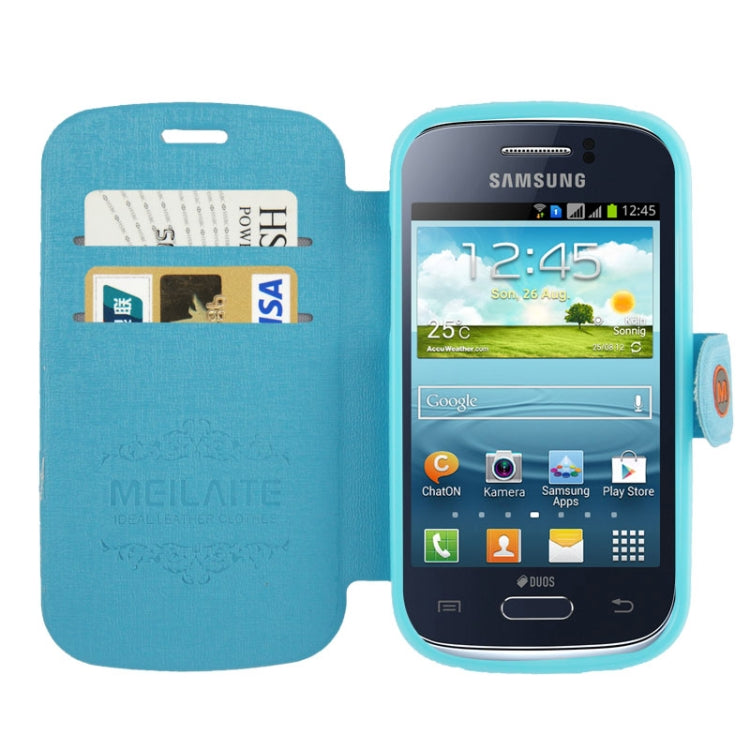 Oracle Texture Magnetic Buckle Leather Case with Credit Card Slots & Holder for Galaxy Express / i8730