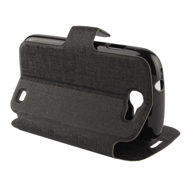 Oracle Texture Magnetic Buckle Leather Case with Credit Card Slots & Holder for Galaxy Express / i8730