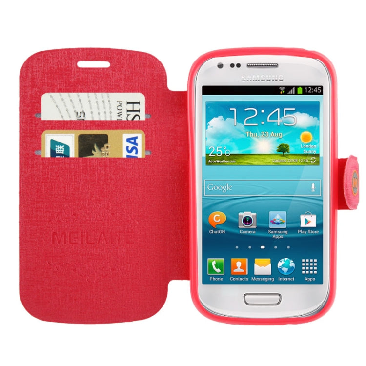 Oracle Texture Magnetic Buckle Leather Case with Credit Card Slots & Holder for Galaxy Express / i8730