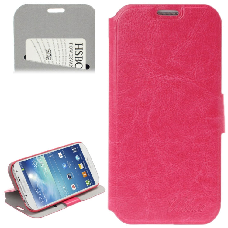 Crazy Horse Texture Leather Case with Credit Card Slot & Holder for Galaxy S IV / i9500