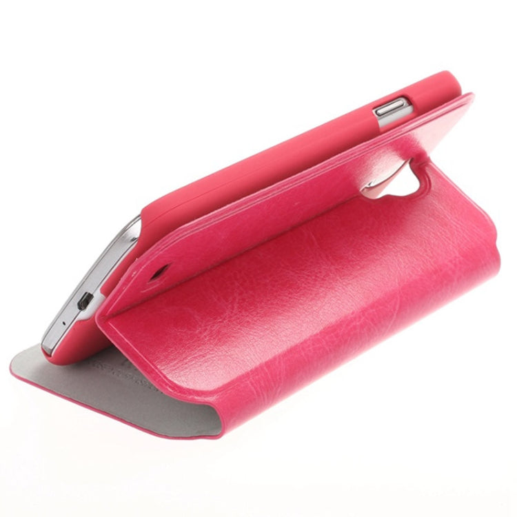 Crazy Horse Texture Leather Case with Credit Card Slot & Holder for Galaxy S IV / i9500
