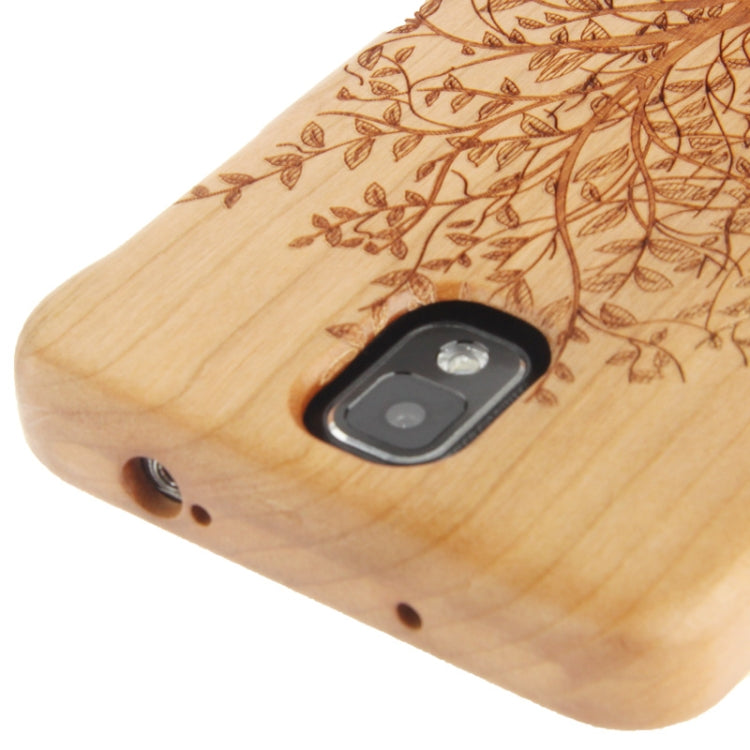 Woodcarving Tree Pattern Detachable Pinevood Material Case for Galaxy Note III / N9000