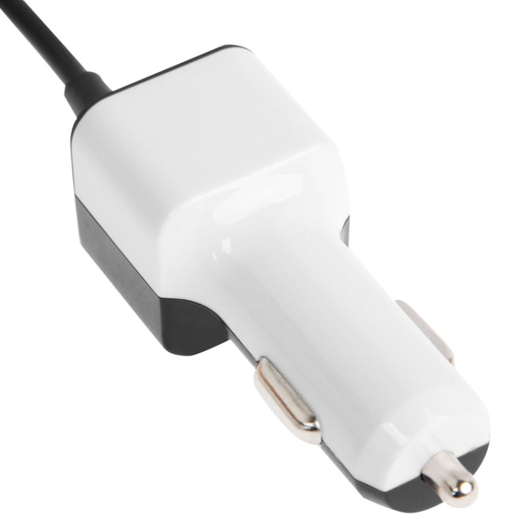 5V 4A 2-colors Micro USB Premium In-vehicle Charger Coiled Cable with Dual USB Output for Galaxy Note III / N9000, Cable Length: 60cm (Can be extended up to 140cm)