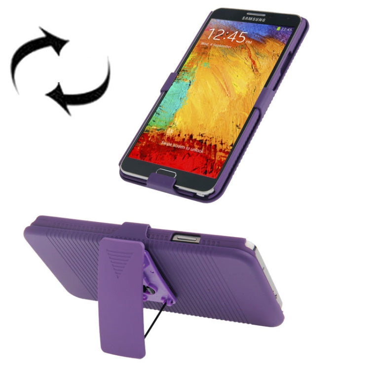 Plastic Case with 180 Degree Rotation Belt Clip Stand for Galaxy Note III / N9000
