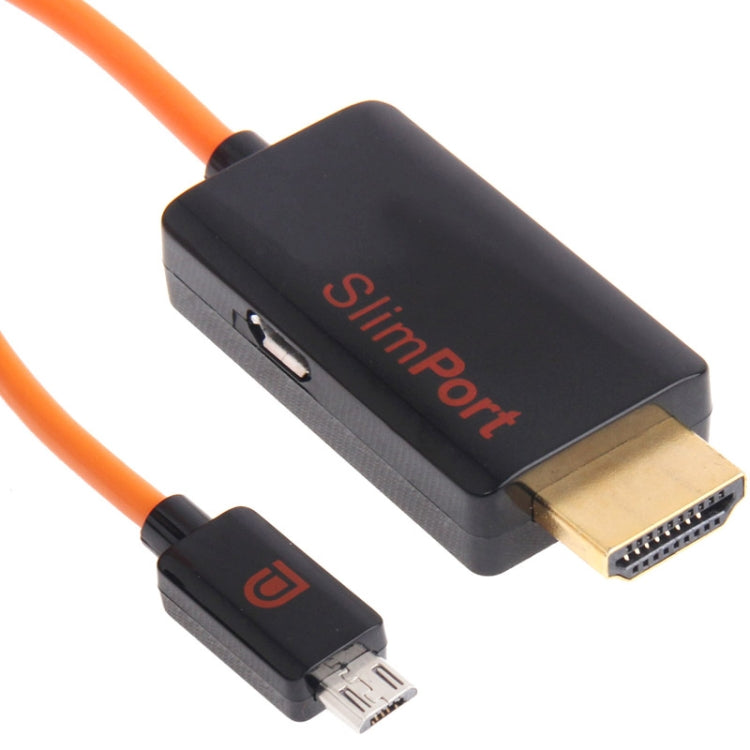 1.8m High Speed Micro USB Male SlimPort to HDMI Connector, For Google Nexus 4 / 7, LG Optimus G Pro / Fujitsu Stylistic QH582 / ASUS PadFone Infinity(Black)