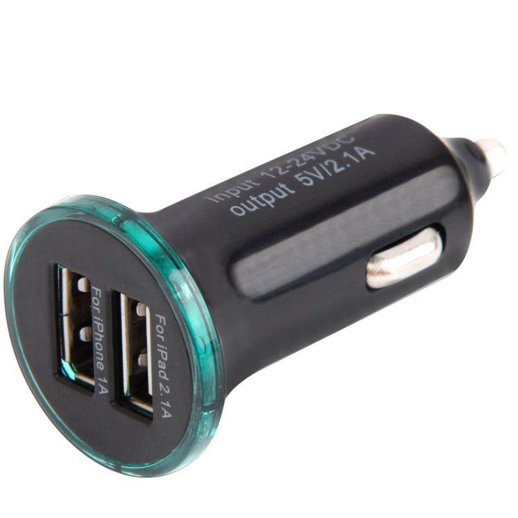 2.1A Dual USB Car Charger Adapter for iPhone 5 & 5C & 5S, iPad Air / iPad mini Retina, Galaxy Note III / N9000 / N7100 / i9500 / i9200 / HTC / LG / Sony / Nokia and other USB Device