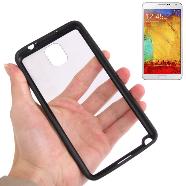Transparent Plastic + TPU Frame Case for Galaxy Note III / N9000