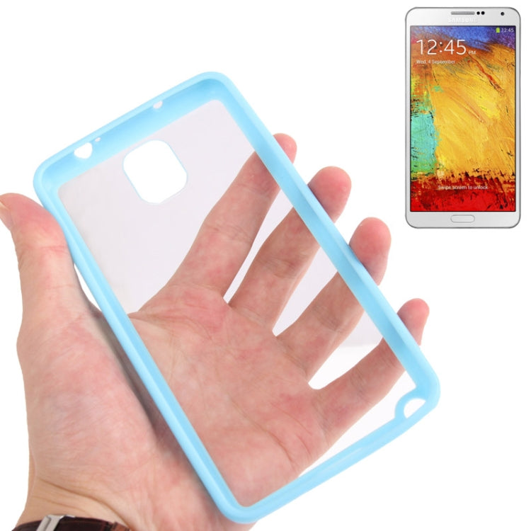 Transparent Plastic + TPU Frame Case for Galaxy Note III / N9000