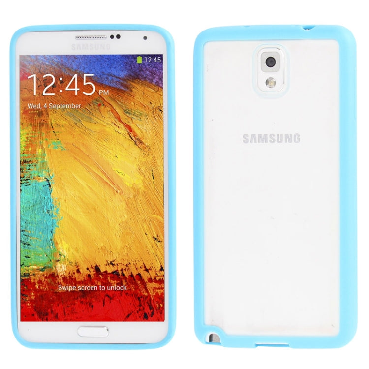 Transparent Plastic + TPU Frame Case for Galaxy Note III / N9000