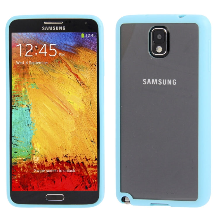 Transparent Plastic + TPU Frame Case for Galaxy Note III / N9000