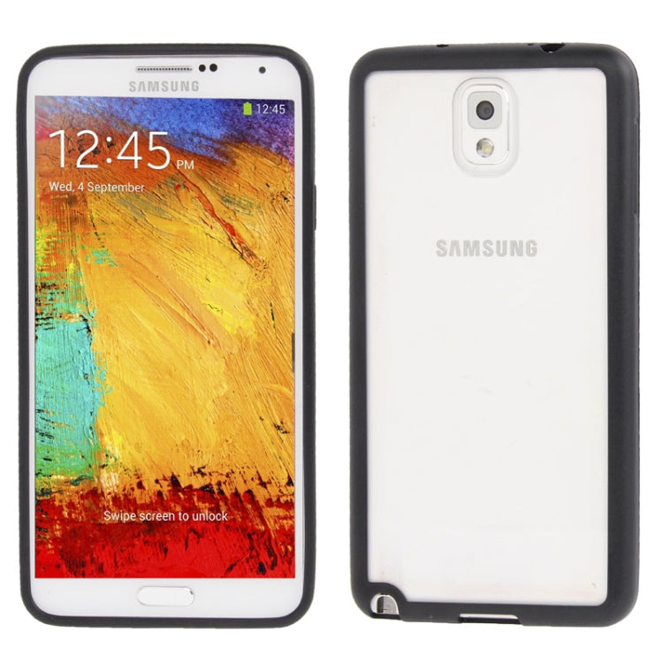 Transparent Plastic + TPU Frame Case for Galaxy Note III / N9000